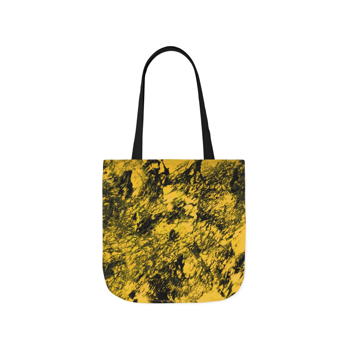 Lavin Avior Statement Canvas Tote Bag - Unique Yellow & Black Design